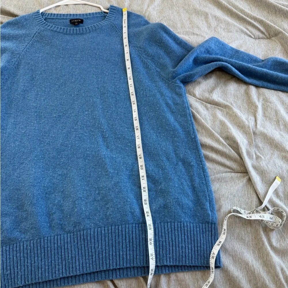 J. Crew Men’s Crewneck Sweater in Super-Soft Lambswool Blend Neptune Blue Medium